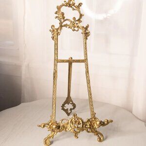 Extra Large Brass Easel with Ornate Designs